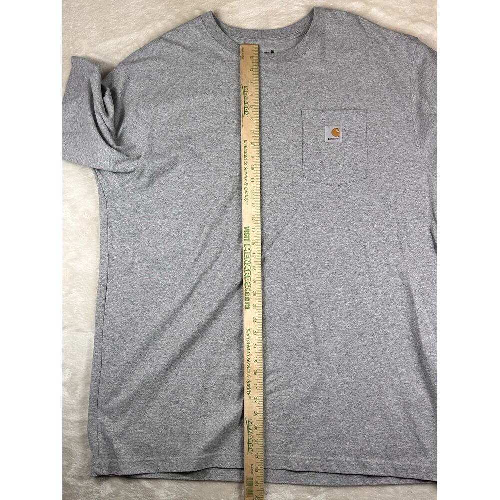 Carhartt K87 T Shirt Men's Sz 2XLT Grey Workwear Loose Fit Short Sleeve Pocket - Picture 5 of 8